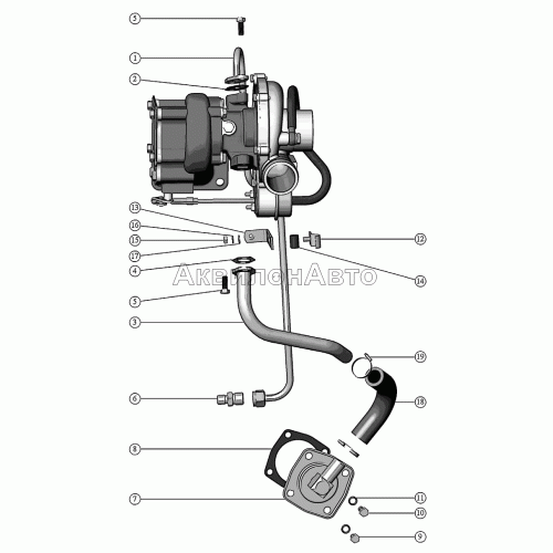 Маслопроводы турбокомпрессора. (245-1118000-В-01) для ТКР 6,5.1-09-03 Маслопроводы турбокомпрессора. (245-1118000-В-01) для ТКР 6,5.1-09-03