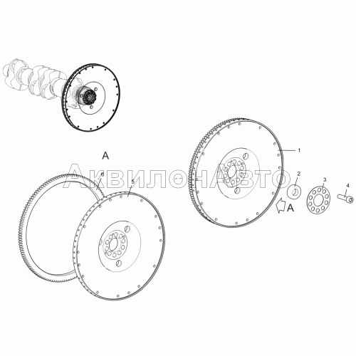 Маховик 536-30-100500-030