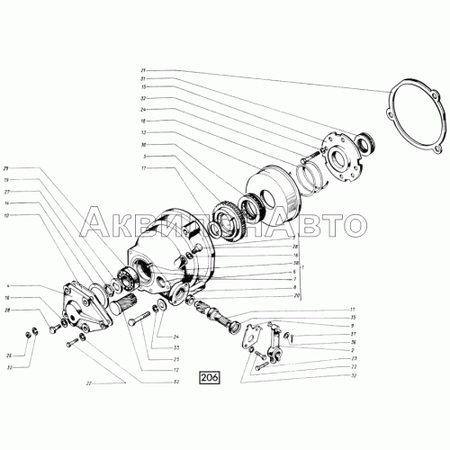 Редуктор пускового двигателя СМД-60, -62, -64, -66, -72