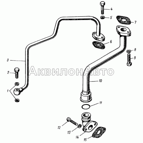 Трубки подвода и отвода масла турбокомпрессора