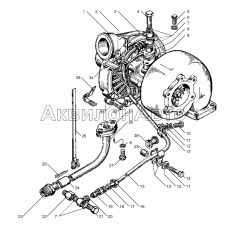 Трубки подвода и слива масла турбокомпрессора
