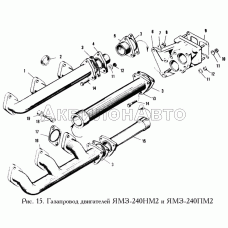 Газопровод двигателя ЯМЗ-240НМ2 и ЯМЗ-240ПМ2