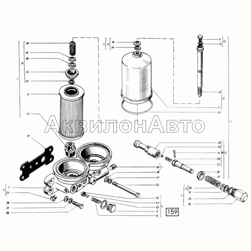 Фильтр масляный СМД-31, -31А, -31.01, 31Б.04
