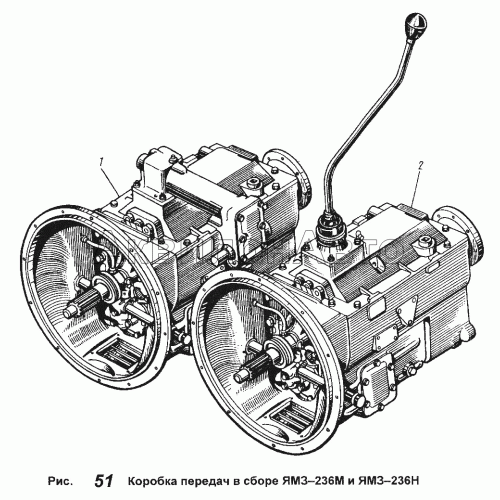 Коробка передач в сборе ЯМЗ-236М и ЯМЗ-238Н