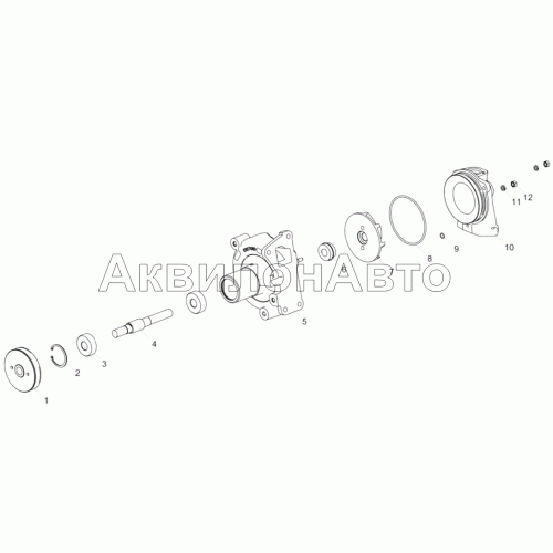 7511.1307010-02 Насос водяной в сборе 7511.1307010-02 Насос водяной в сборе