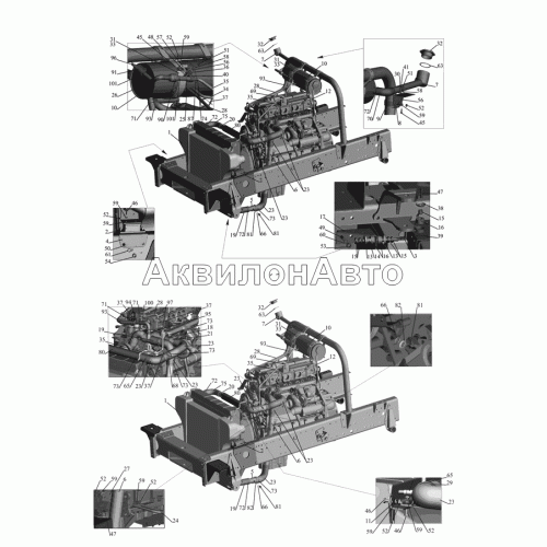 Установка системы охлаждения 437030-1300005