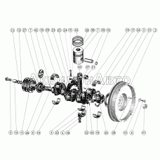 Поршни и шатуны, коленчатый вал и маховик