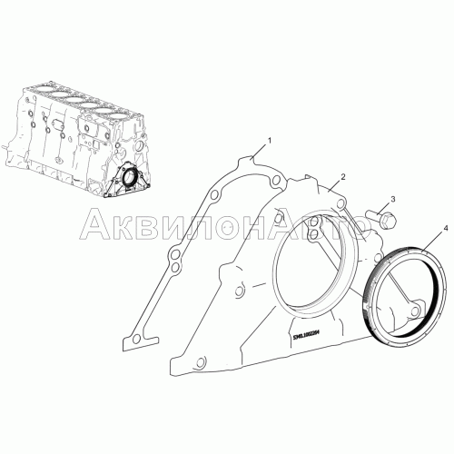 Крышка блока цилиндров передняя 5340-30-100200-020 Крышка блока цилиндров передняя 5340-30-100200-020