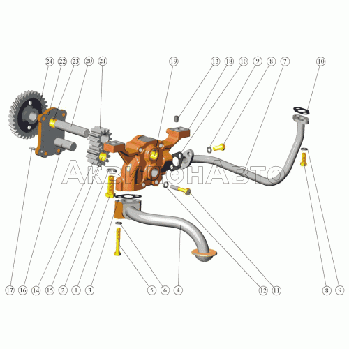 Установка масляного насоса. Установка приёмника масляного насоса Установка масляного насоса. Установка приёмника масляного насоса