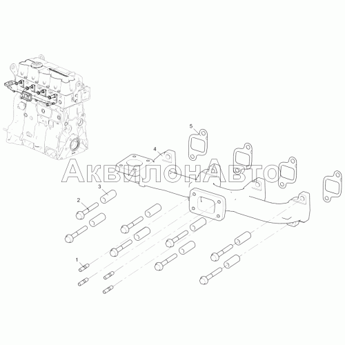 Коллектор выпускной (для двигателя ЯМЗ-53472-10)