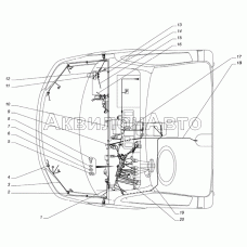 Жгуты проводов с блоками предохранителей, приборы электрооборудования