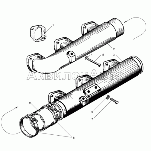 Трубопроводы впускные ЯМЗ-240М2