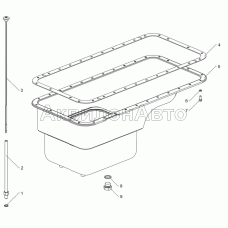 Картер масляный ЯМЗ-236-4,-19,-31,-33,-37,-39,-40,-41,-43,-45,-47,-52,-55, ЯМЗ-236Г-9, ЯМЗ-236Д-2,-5