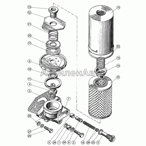 Установка масляного фильтра Установка масляного фильтра