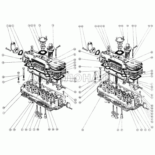 Головка цилиндров. Клапаны и толкатели клапанов Головка цилиндров. Клапаны и толкатели клапанов