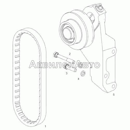 7511.3509005 Установка натяжного устройства компрессора 7511.3509005 Установка натяжного устройства компрессора