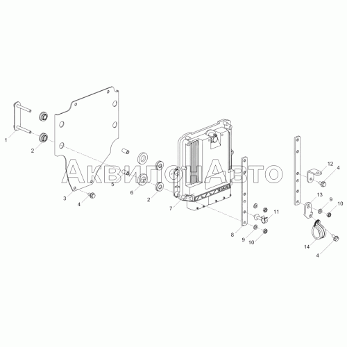 53443.3763005 Установка электронного блока управления 53443.3763005 Установка электронного блока управления
