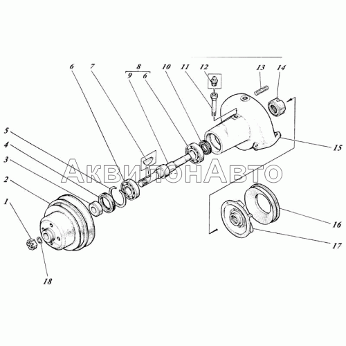 Насос водяной НВ 442-56-13.00 Насос водяной НВ 442-56-13.00