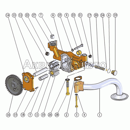 Установка насоса масляного Установка насоса масляного