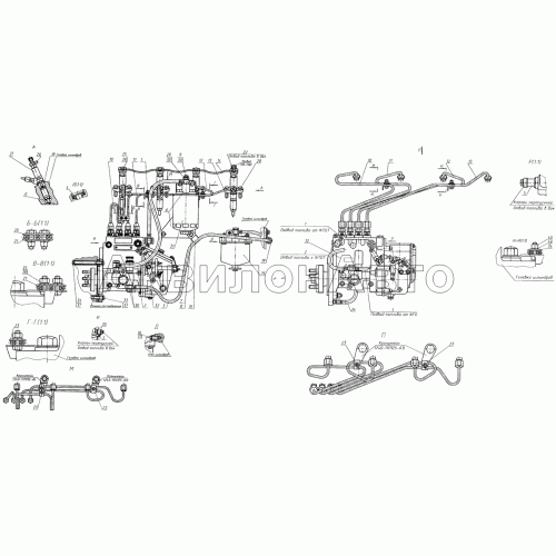 Топливные трубопроводы и установка топливной аппаратуры (с топливным насосом пр-ва ОАО «НЗТА», с топливным насосом пр-ва АО «Моторпал» и ОАО «РААЗ») Топливные трубопроводы и установка топливной аппаратуры (с топливным насосом пр-ва ОАО «НЗТА», с топливным насосом пр-ва АО «Моторпал» и ОАО «РААЗ»)