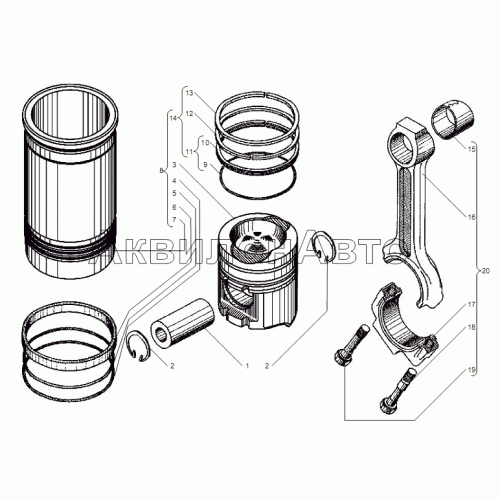 Поршень и шатун