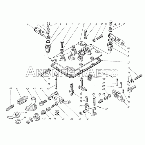 КРЫШКА РЕГУЛЯТОРА ВЕРХНЯЯ И РЫЧАГИ С КОРРЕКТОРАМИ