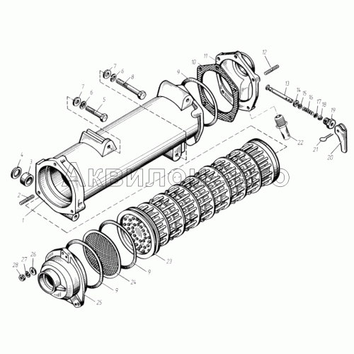 Радиатор водомасляный и краник сливной Радиатор водомасляный и краник сливной