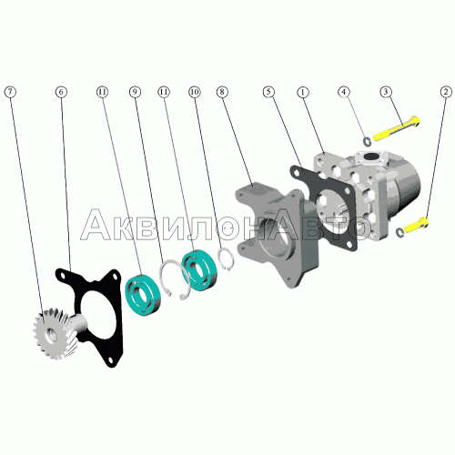 Установка насоса шестеренного Установка насоса шестеренного