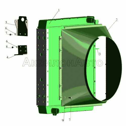 Радиатор с кожухом 4370-1301009