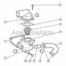 Установка корпуса термостата. Установка корпуса термостата.