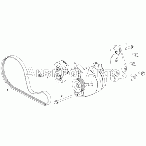 5343.3701001 Установка генератора (ЯМЗ-53441-20) 5343.3701001 Установка генератора (ЯМЗ-53441-20)