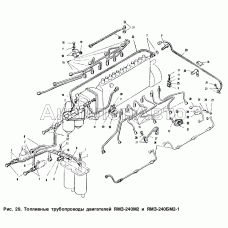 Топливные трубопроводы двигателей ЯМЗ-240М2 и ЯМЗ-240БМ2-1