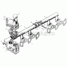 Водосборная труба и термостаты Водосборная труба и термостаты
