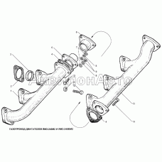 Газопровод двигателей ЯМЗ-240М2 и ЯМЗ-240БМ2