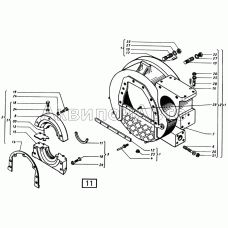 Картер маховика СМД-21, -22, 22А, 23, 23.01, 23.02, 24, 24.01, 24.02