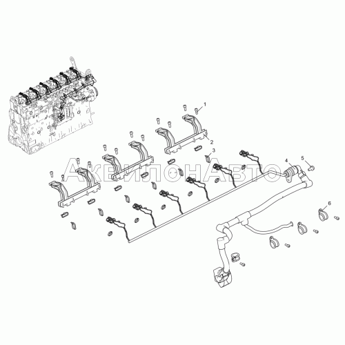 Жгут форсунок 536-30-372400-010