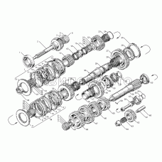 Валы и шестерни коробки передач