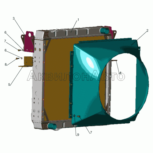 Радиатор с кожухом 4370-1301009-010