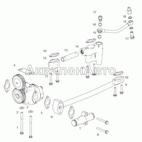 7511.1011005 Установка масляного насоса