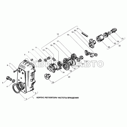 Корпус регулятора частоты вращения Корпус регулятора частоты вращения