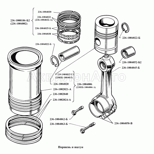 Поршень и шатун