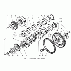 Коленчатый вал и маховик