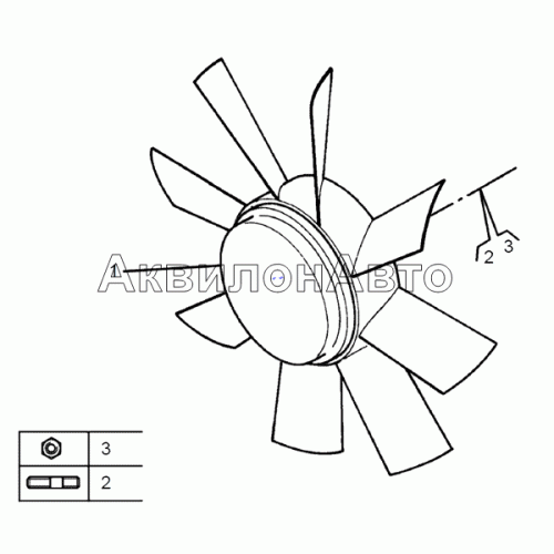 Вентилятор системы охлаждения