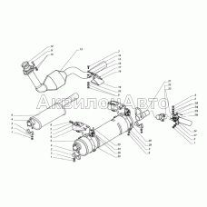 Глушитель, резонатор, трубы глушителя автомобиля Соболь с двигателем ГАЗ-5601