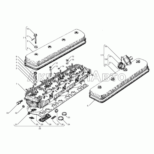 Головка цилиндров двигателей ЯМЗ-238БЕ2, ЯМЗ-238ДЕ2-1