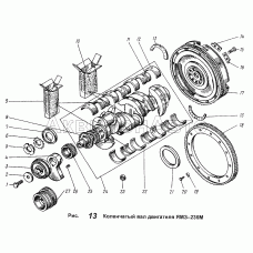 Коленчатый вал двигателя ЯМЗ-236М