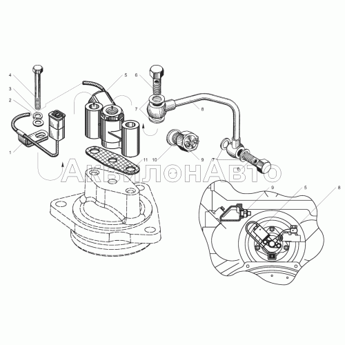 Клапан электромагнитный привода вентилятора Клапан электромагнитный привода вентилятора