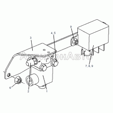 Реле включения свечей подогрева воздуха.  Клапан электромагнитный управления заслонкой моторного тормоза