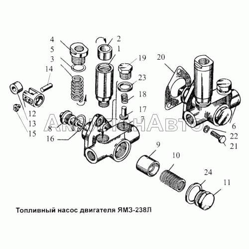 Топливный насос двигателя ЯМЗ-238Л Топливный насос двигателя ЯМЗ-238Л