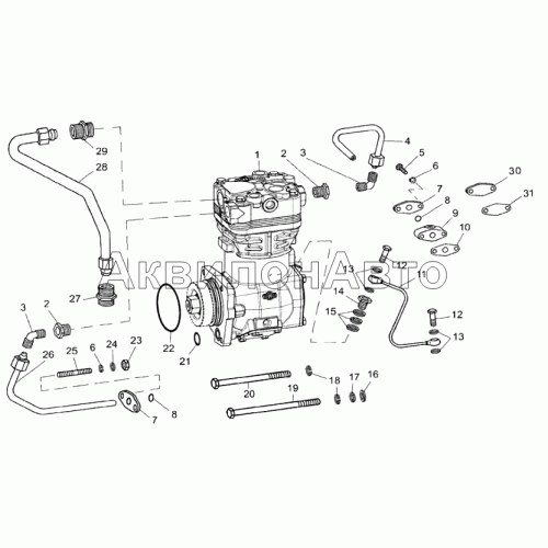 Компрессор пневматического тормоза